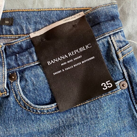 Women's Banana Republic Mid-Rise Denim Shorts Size 35 - Picture 4 of 8